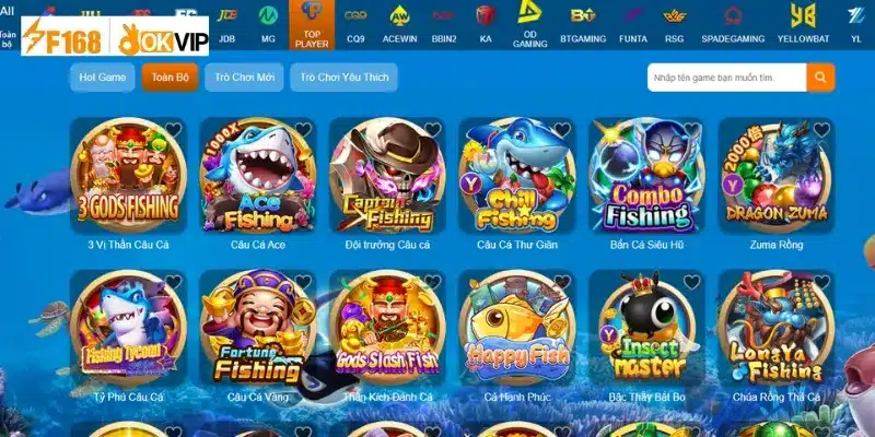 Giới thiệu về game bắn cá miễn phí F168