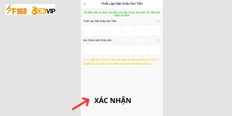 Thực hiện chọn phương thức giao dịch