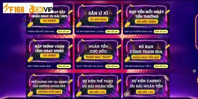 Những ưu đãi khi tham gia cá cược tại nhà cái Gnbet